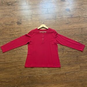 Adonna Women’s top Size 16-18/XL red long sleeve shirt in good condition